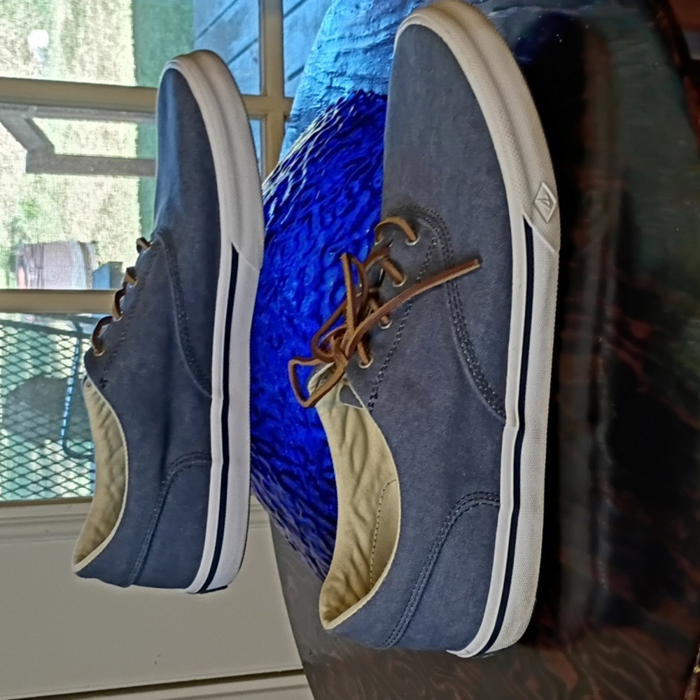 Sperry Men's Blue Denim Top-Sider Sneakers Size 12